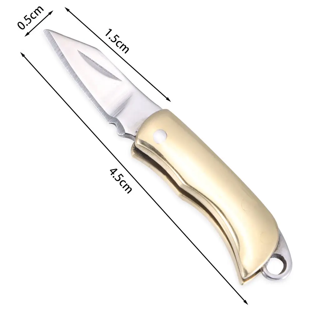 Portable Paper Knife Carton Opener School Office Supplies Keychain Mini Folding Knife Skin-Peeler Multifunction