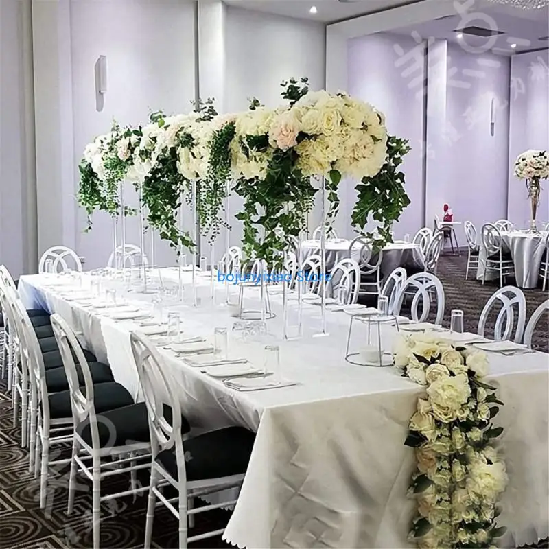 

900B Acrylic Flowers Floor Vase Centerpiece Holder Column Flower Arrangement Stand