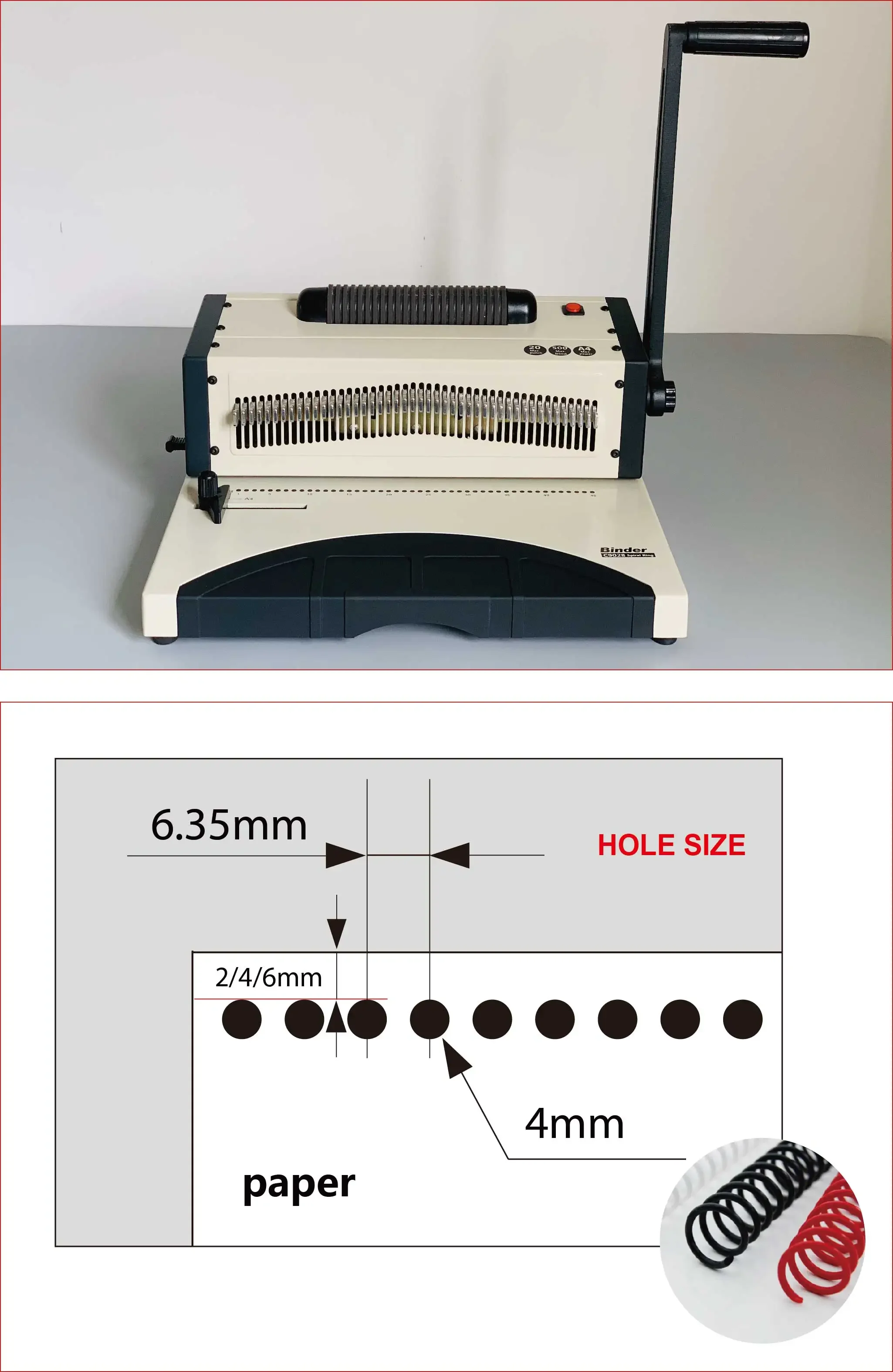 CHENGYUE CY-C9028 High Speed Manual Punch Coil Binding Machine for 25 Sheets 70g Paper Fast Book Binding Zhejiang