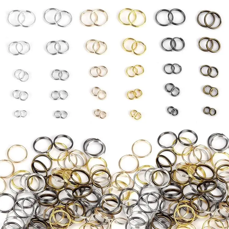 

200Pcs/Lot 4/5/6/8/10mm Open Jump Rings Double Loops Gold Color Split Rings Connectors For Jewelry Making Supplies DIY Accessory