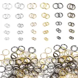 200Pcs/Lot 4/5/6/8/10mm Open Jump Rings Double Loops Gold Color Split Rings Connectors For Jewelry Making Supplies DIY Accessory