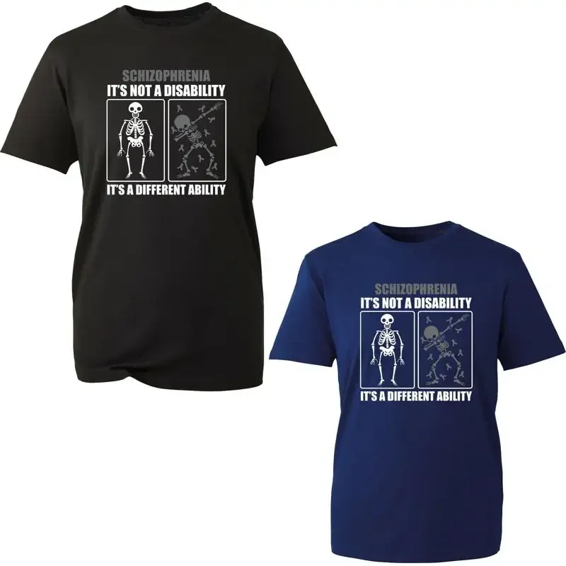 Schizophrenia It'S Not A Disability Different Ability T Shirt Skull Dab