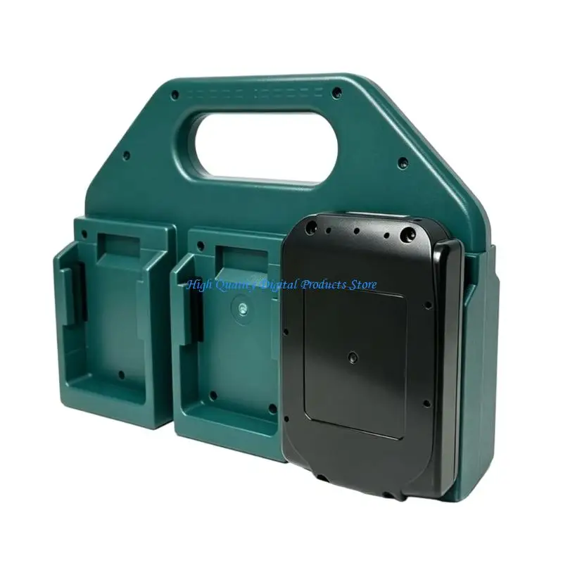 U2JE Garage Shelf Battery Storage Rack for 14.4V 18V Slide Batteries, 3 Bay ABS Holder for Tool Area Placement and Daily Pack