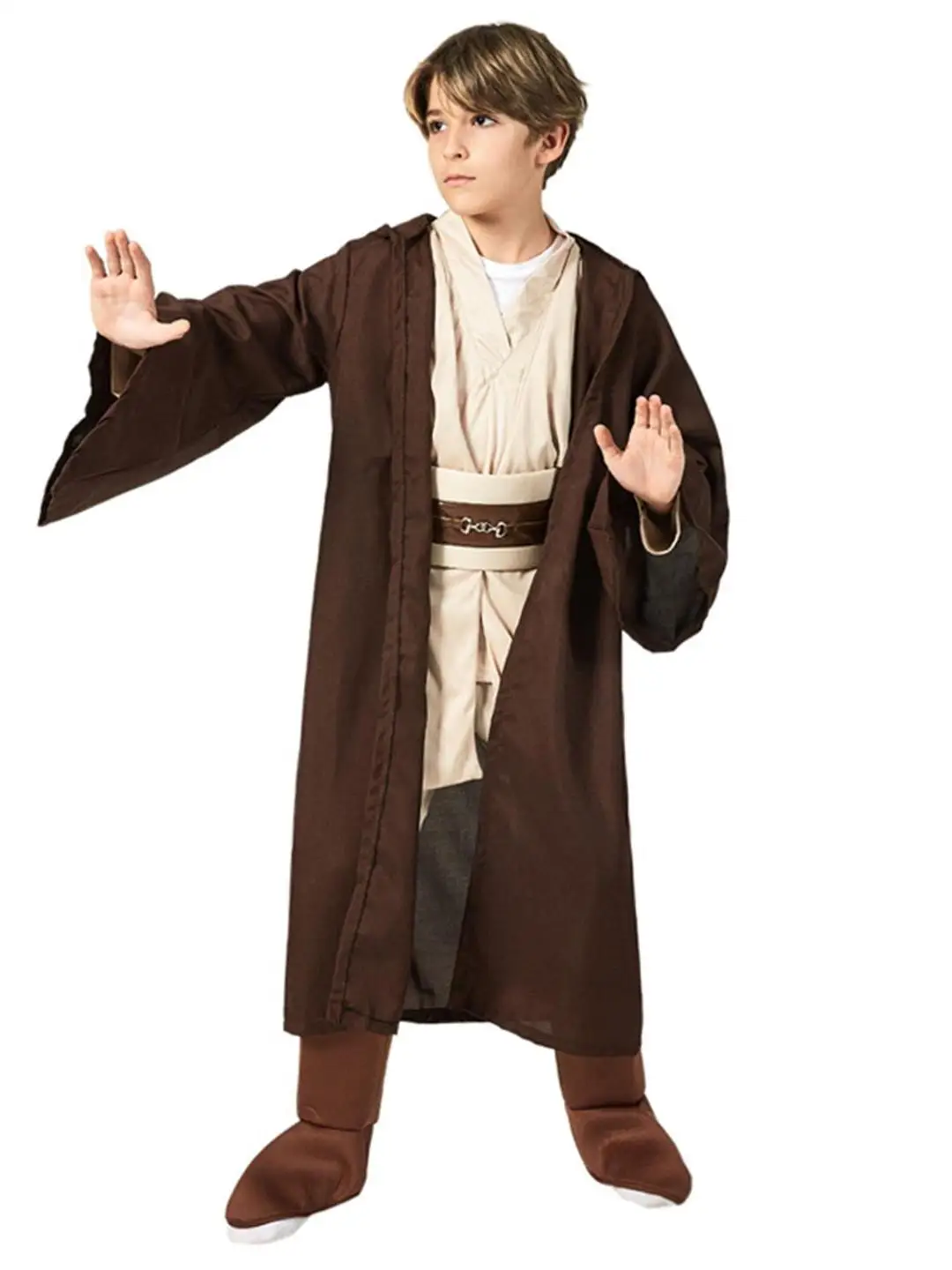 Disfraz Clásico de Personaje Jedi de  para Niños, Disfraz de loween, Actuación Escénica, Fiesta de Baile, Traje d...