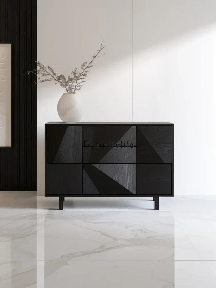 

ld30Solid wood entrance household living room decorative locker antique ash wood storage cabinet