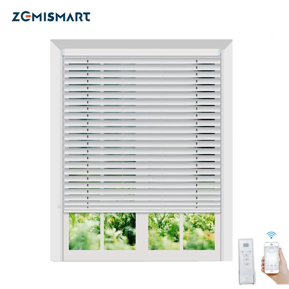 Zemismart Tuya WiFi Electric Aluminum Blinds White Venetian Blind Waterproof Shutter Alexa Google Home Smart Life Control