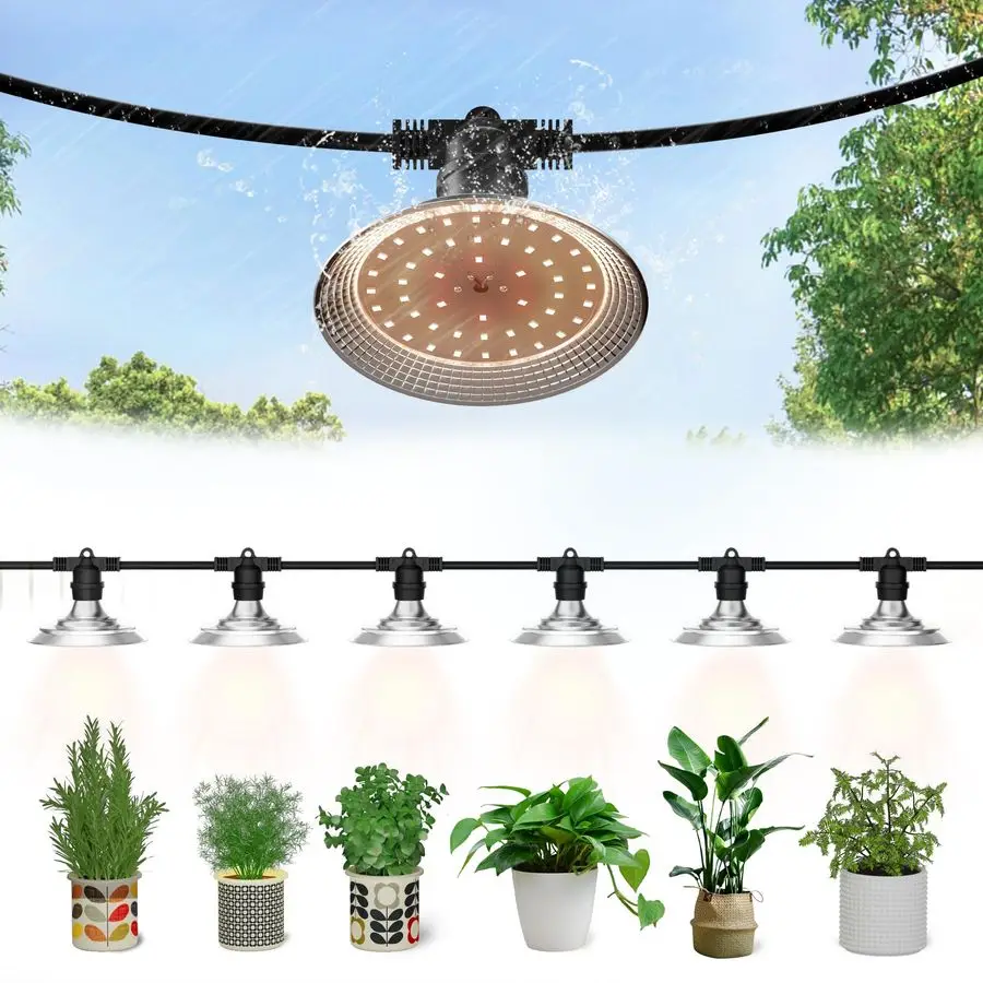 

LED Grow Light, Waterproof String Plant Growing Light, 21 FT Full Spectrum Growth Light, Suitable for Garden, Farm, Flower, Seed