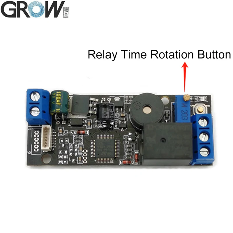 GROW K202-Interruptor de placa de Control de huella dactilar, sistema de Control de acceso de bajo consumo de energía, DC12V