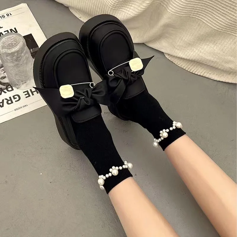 1/2 pairs of women's spring summer thin trendy versatile mid length socks solid color sweat absorbing sweet casual socks
