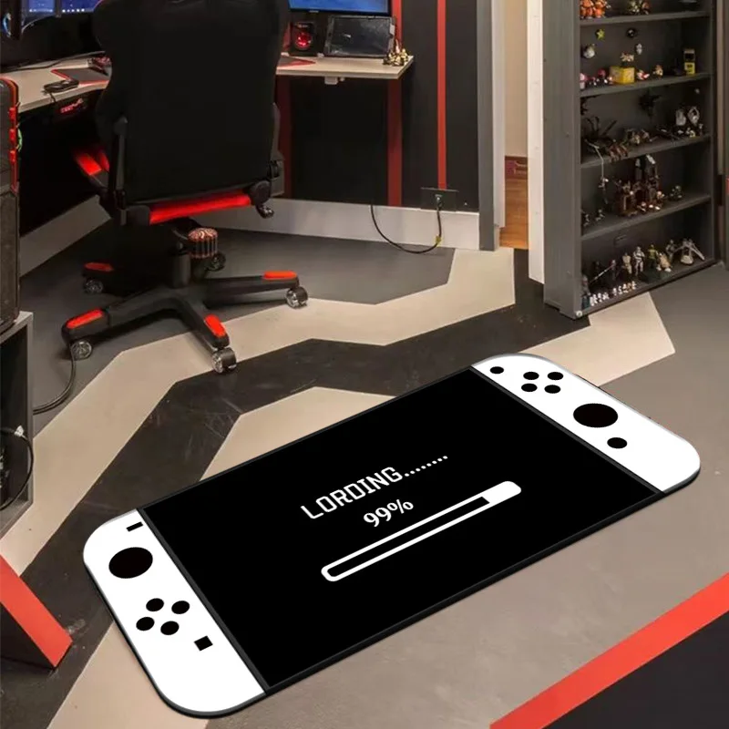 Game Console Switch Imitation Cashmere Tapete, Tapete Resistente ao Desgaste, Cobertor de Cabeceira do Quarto das Crianças, Esports Gaming