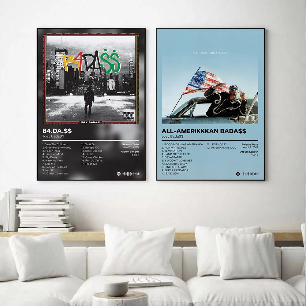 Hip Hop Rapper Joey Badass -1999 Music Album Covers Aesthetic Poster Canvas Painting HD Printed Wall Art Pictures Home Decor