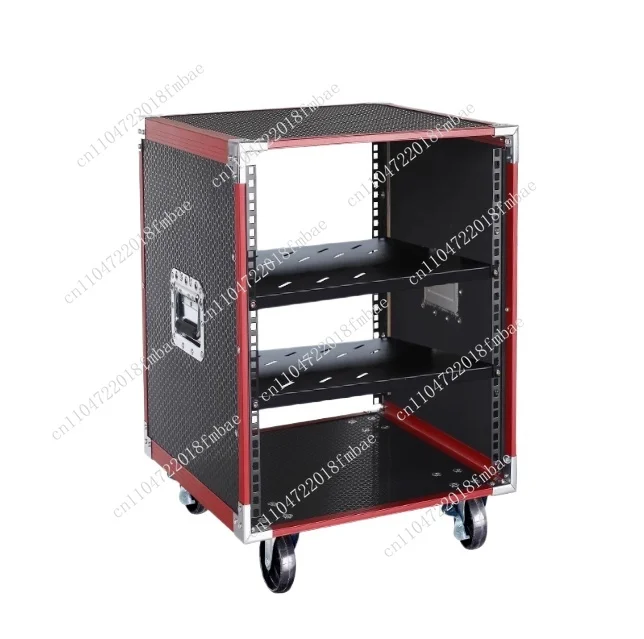Heavy Duty 10U Touring Rack - All-in-One Mobile Cabinet for Amplifiers & Gear, Weather Resistant Flight Case