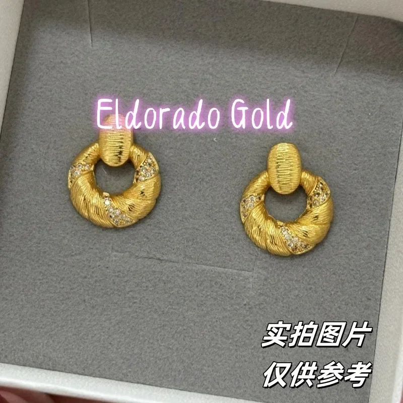 

Золотые серьги Eldorado 2025: Горячая новинка, элитные женские серьги из золота 750 пробы (18K) с цирконами, универсальный дизайн