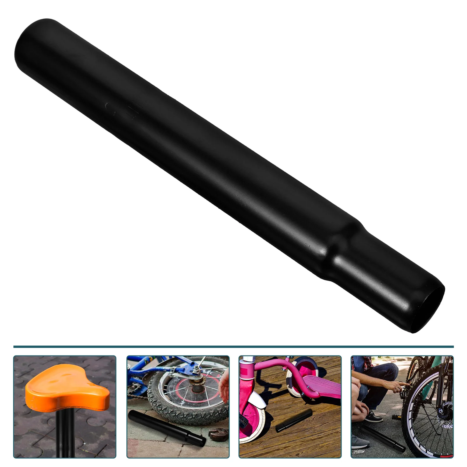 الأطفال دراجة هوائية جبلية مقعد أنبوب 25.4*200 مللي متر الاطفال آخر موسع قابل للتعديل السرج عالية الكربون الصلب دائم يناسب مختلف الدراجات