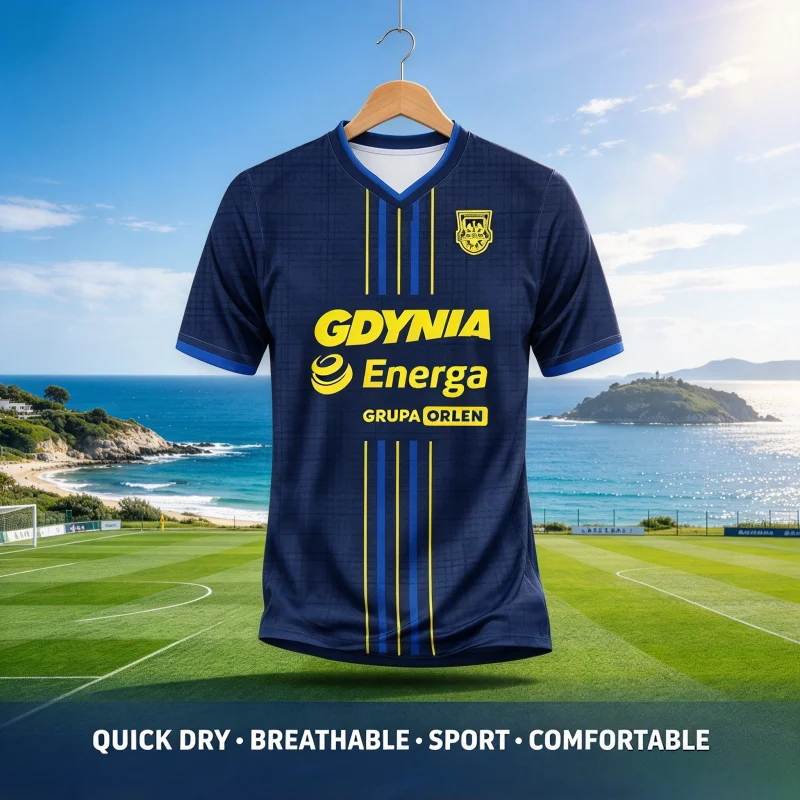 2026_2027 Latest Polish Super Football Men's Jersey  Quick Drying Arka Gdynia Soccer Polish Training Fans T-shirt parent-child