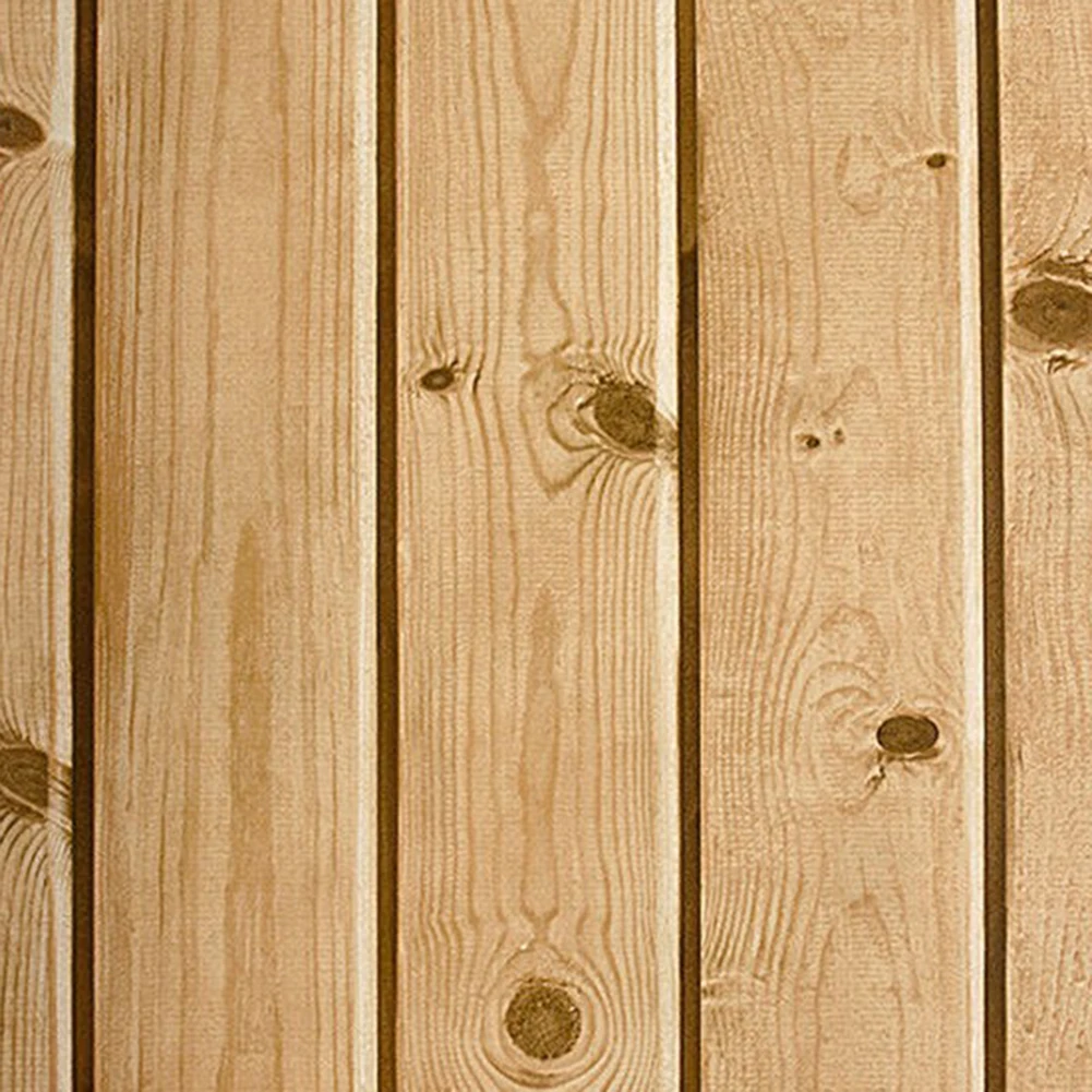 Lively Home Environment Enhanced by Flexible Application of PVC Wooden Style Wall Covering Measuring 0 53m x 9m