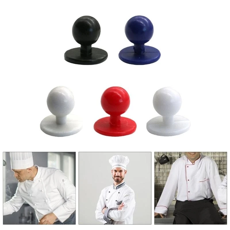 Pack Of 100 Chefs Round Buttons Chefs Uniform Ball Buttons for Restaurant