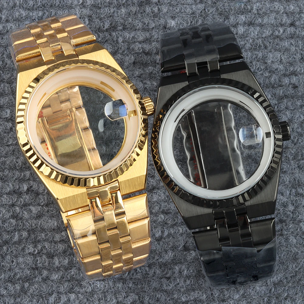 

Подходит для Land-Dweller, корпус для часов NH35 с сапфировым стеклом 39,5 мм и браслетом из нержавеющей стали 9,5 мм для механизма NH35 NH36, водонепроницаемый корпус