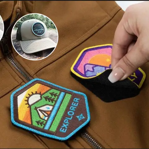 Custom Embroidered Logo Patches, Iron On Or Hook&Loop  Patches, Customized Personalized Embroidered Patches for Clothes, Backp