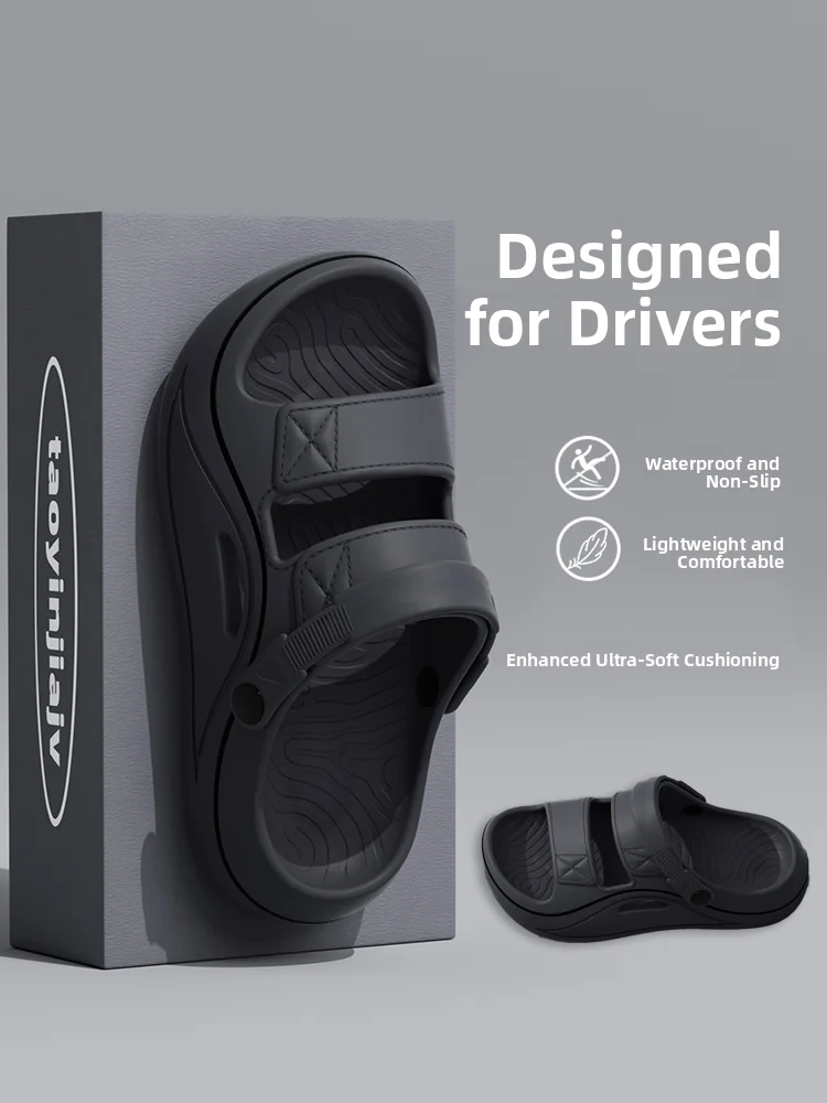 

Мужские уличные летние водонепроницаемые нескользящие износостойкие сандалии из ЭВА для вождения, удобные повседневные тапочки