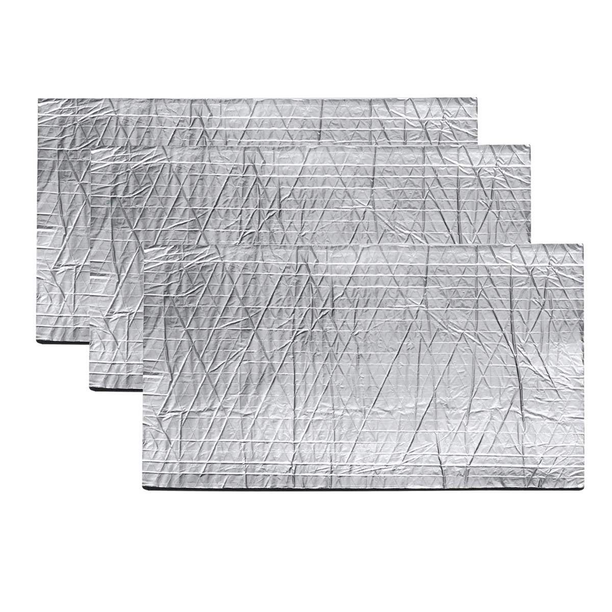 

6 Sheets Soundproof Cotton Aluminum Foil Insulation Mat Dampening Deadener for Car Heat Sound Thin Lightweight