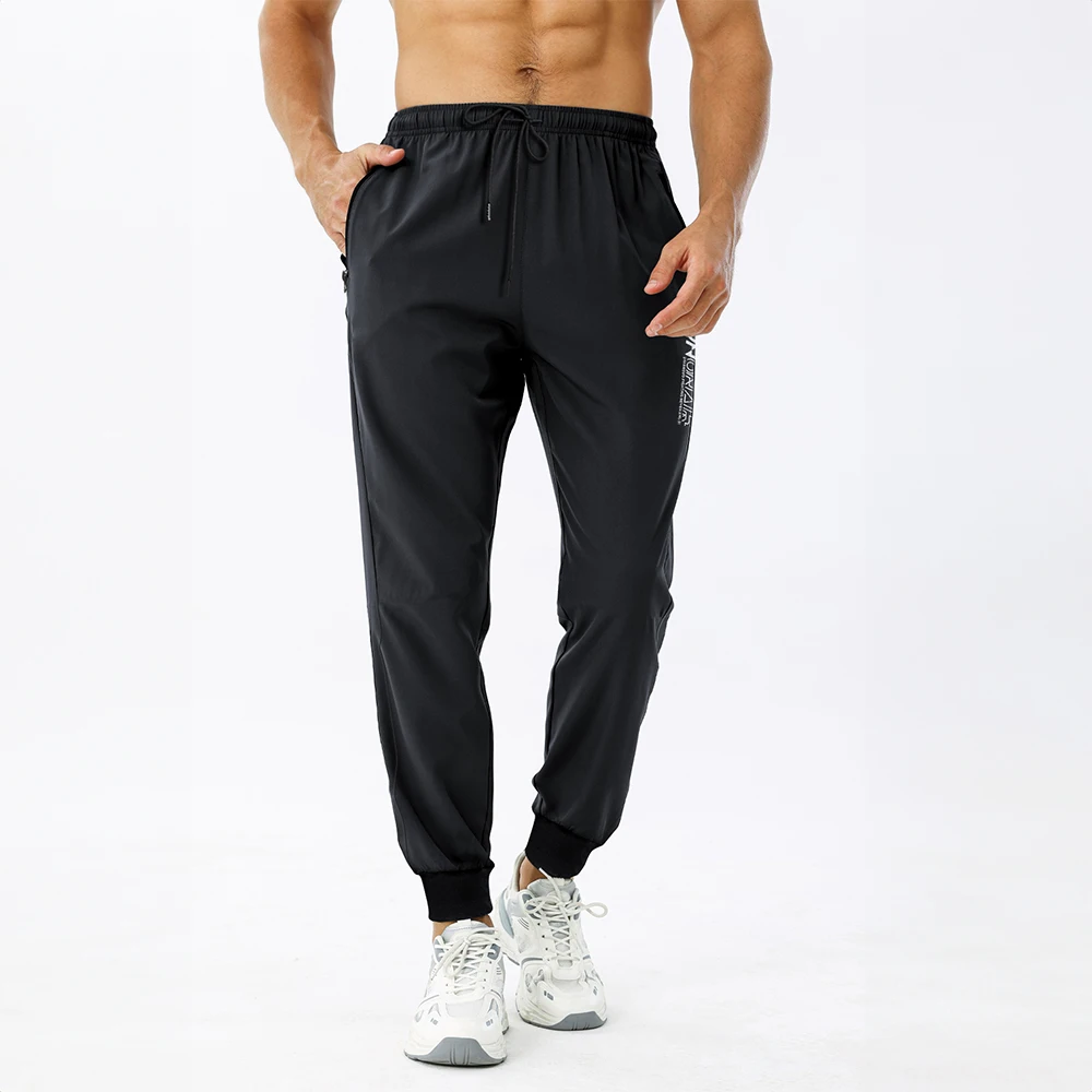 Pantalones de chándal con cremallera y bolsillo para hombre, ropa ajustada para entrenamiento de fútbol y trotar, a la moda, novedad