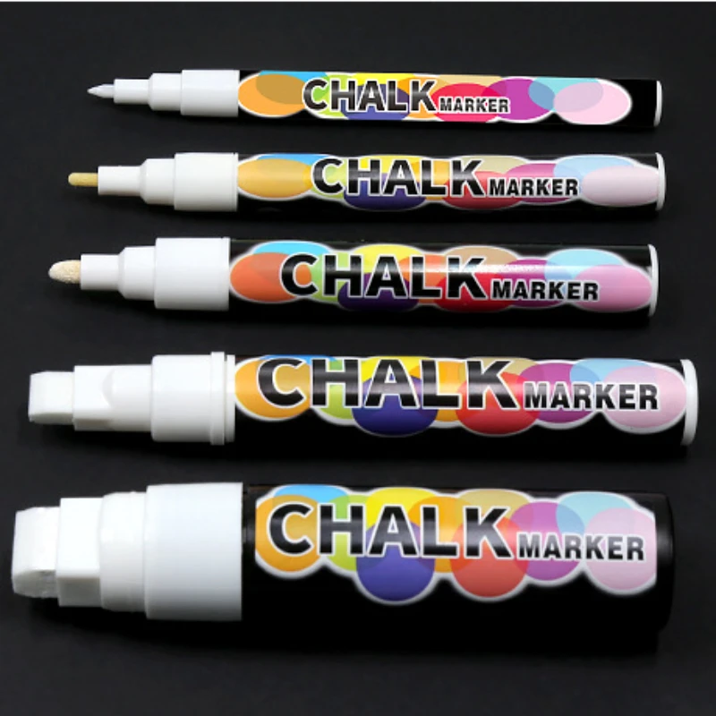 Imagem -03 - White Liquid Chalk para Uso Escolar Caneta Branca Apagável sem Poeira Suprimentos para Sala de Aula Crianças Grafite mm mm mm 10 mm 15 mm