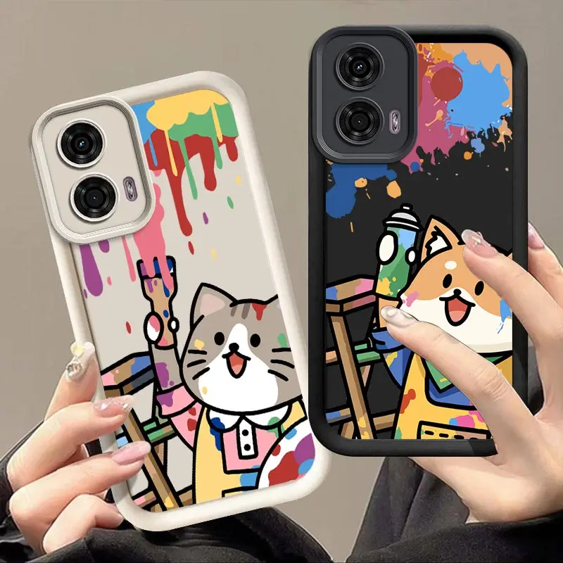 G24 Little Painter New Sky Eye Phone Case For Motorola Moto G24 Shatterproof Camera Protection Moto G24 Soft Back Cover