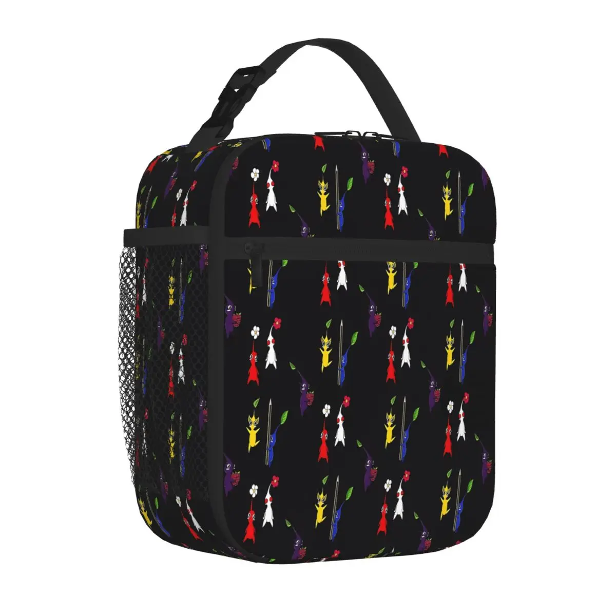 Bestselling Pikmin Pattern Red Blue Yellow Purple Blue White Feminine Lunch Box Bag Mini Travel Meal Prep Bag