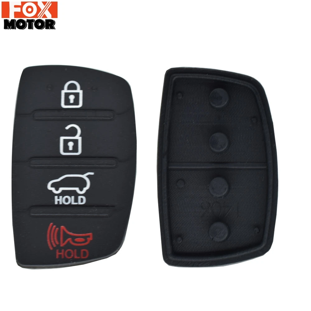 Replacement Rubber 4 Button Pad For Hyundai Tucson Santa fe / ix45 Sonata i40 Remote Car Repair Key Fob Shell