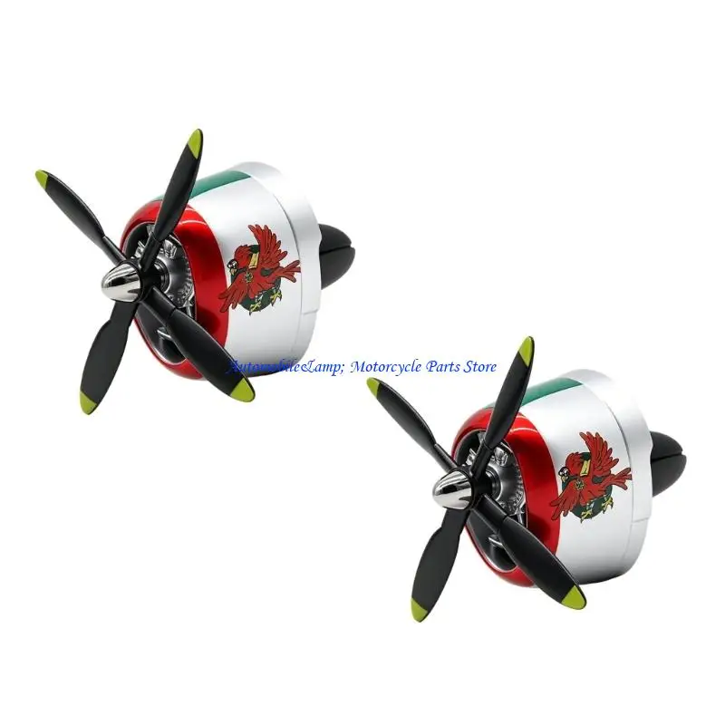 H7BD Propeller Car Air Freshener Clips Set of 2, Passive Outlet Diffuser for Odor Control and Driving Day Cabin Use