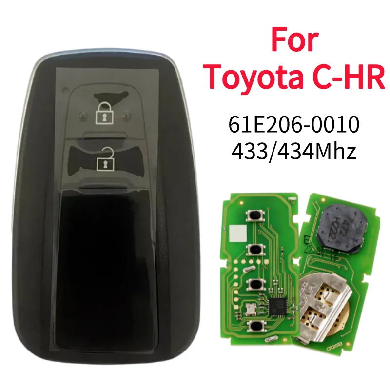 Pilot do C-HR Toyota 2 przycisk inteligentnego klucza Control433mhz 61E206-0010 MDL BR2EX bezkluczykowy start