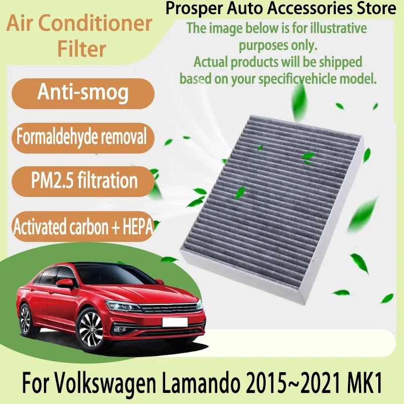 

For Volkswagen Lamando 2015~2021 20 MK1 Car Cabin Pollen Air Conditioning A/C Filter Cabin with Activated Carbon Car Accessories