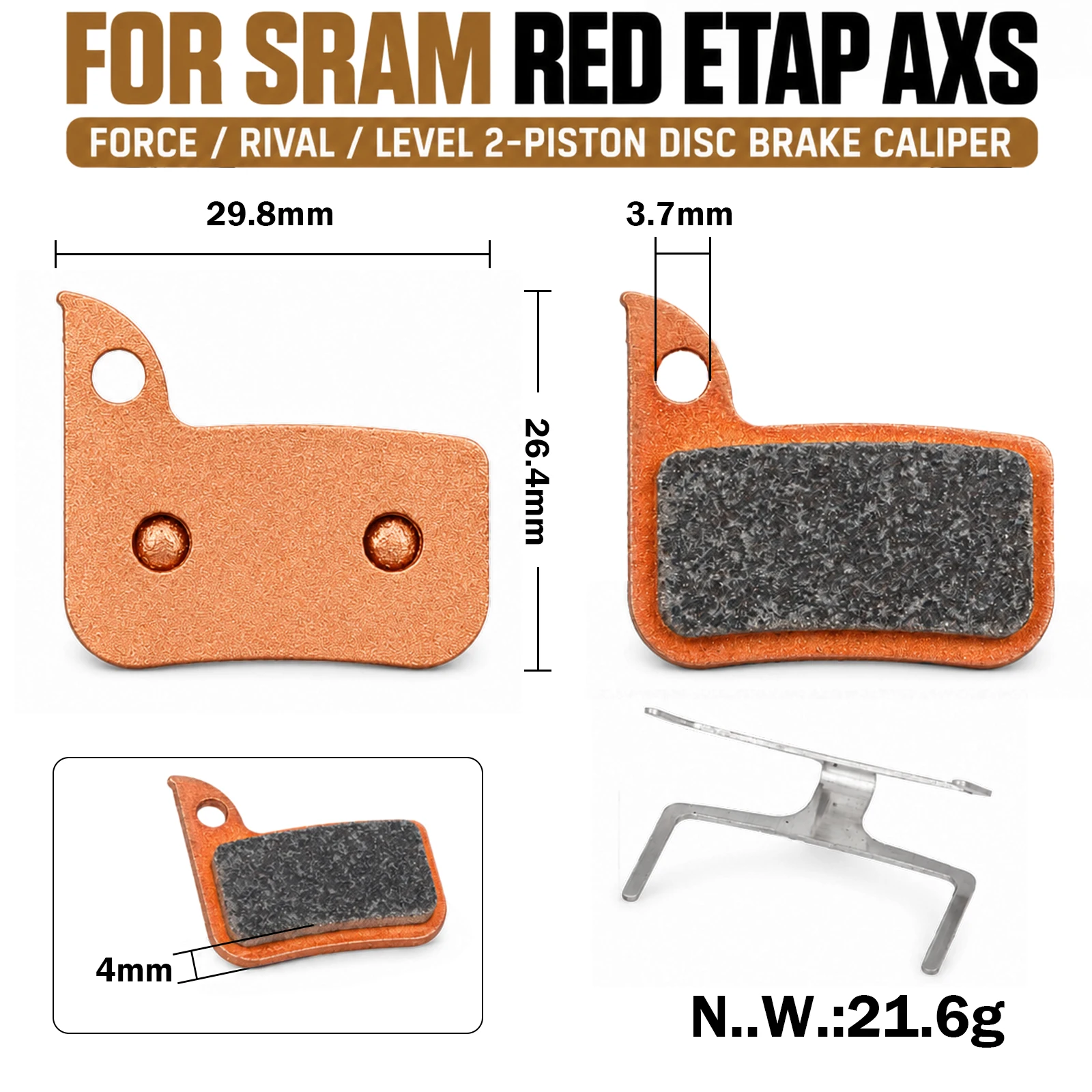 Disc Brake Pads Multi Pack for SRAM RED 22 Force 22 Rival 22 Avid Elixir DB1 DB3 DB5 X0 XX 2 Piston Hydraulic Calipers