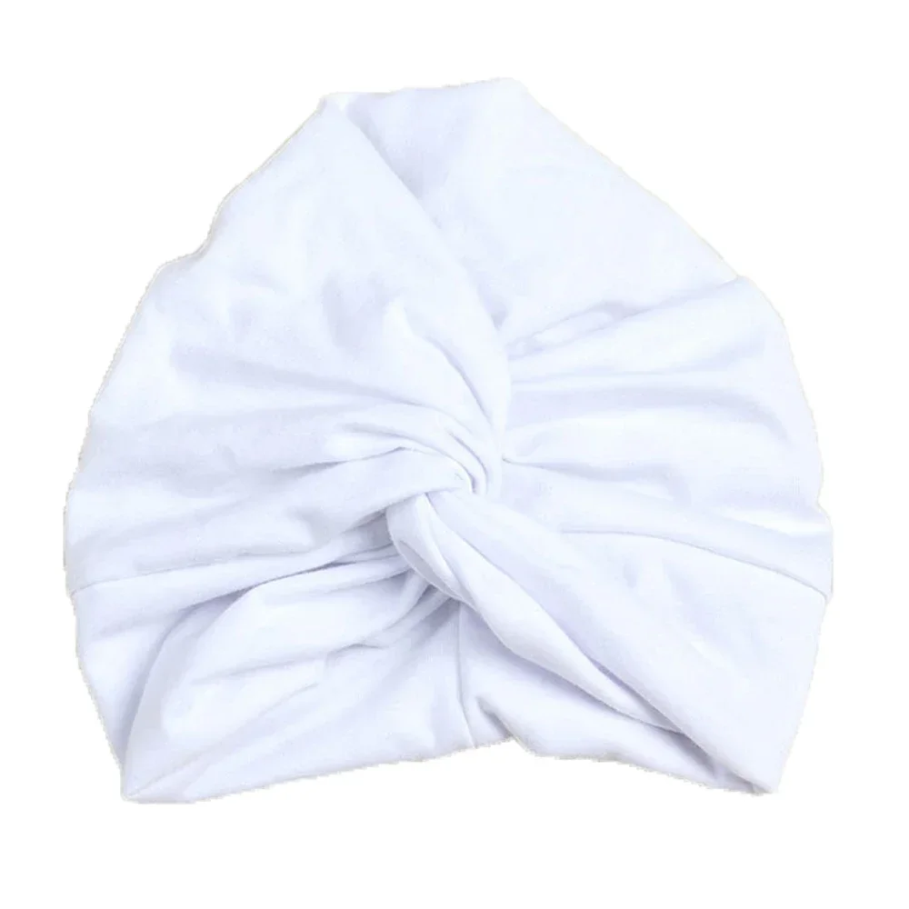 Cute 1PCS Baby Turban Hat Newborn Beanie Caps Kids Girls Headwear Infant Toddler Shower Hats Birthday Gifts Photo Props