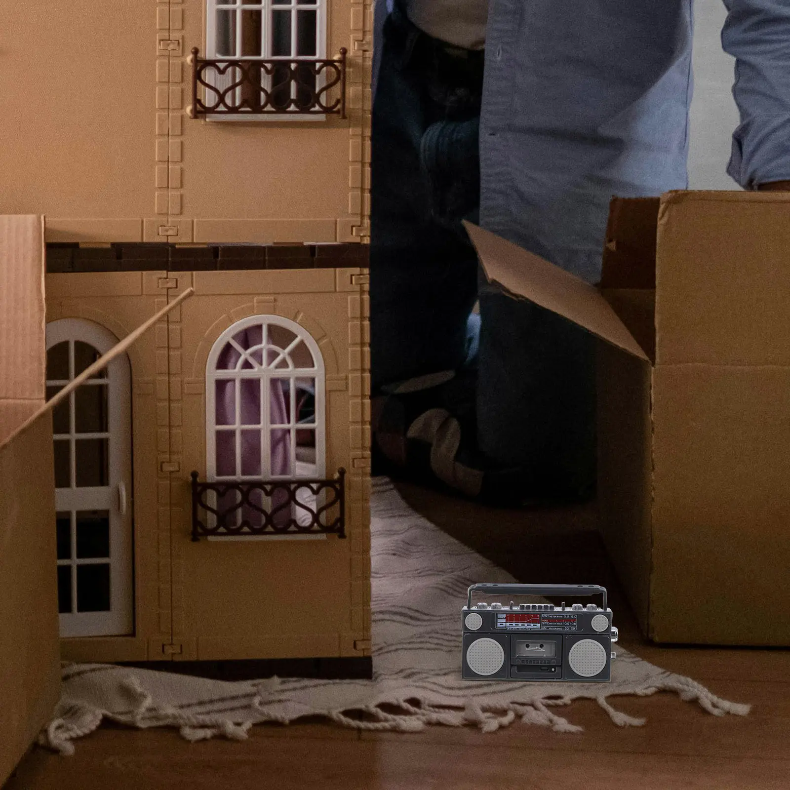 

Миниатюрная радиомодель для кукольного домика: Изысканная пластиковая имитация радиоприемника для декора и ландшафтного дизайна, настольная модель