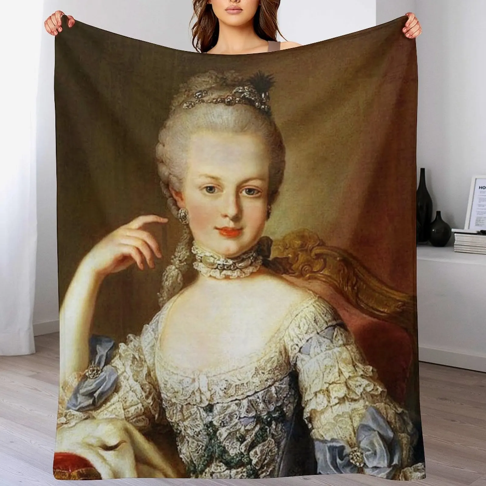 Marie Antoinette - 1767 Throw Blanket Personalized Gift Large Sofas Thin Blankets