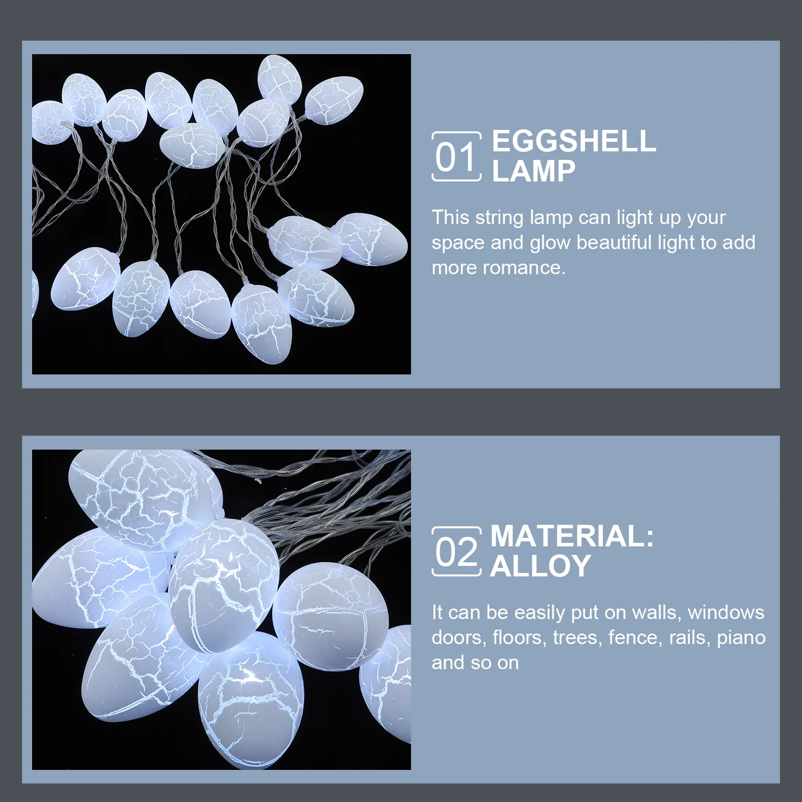 سلسلة ضوء بيضة عيد الفصح LED تعمل 3 أمتار 20 مصباح LED لتزيين حفلات الزفاف وأعياد الميلاد أضواء خرافية ضوء عيد الفصح