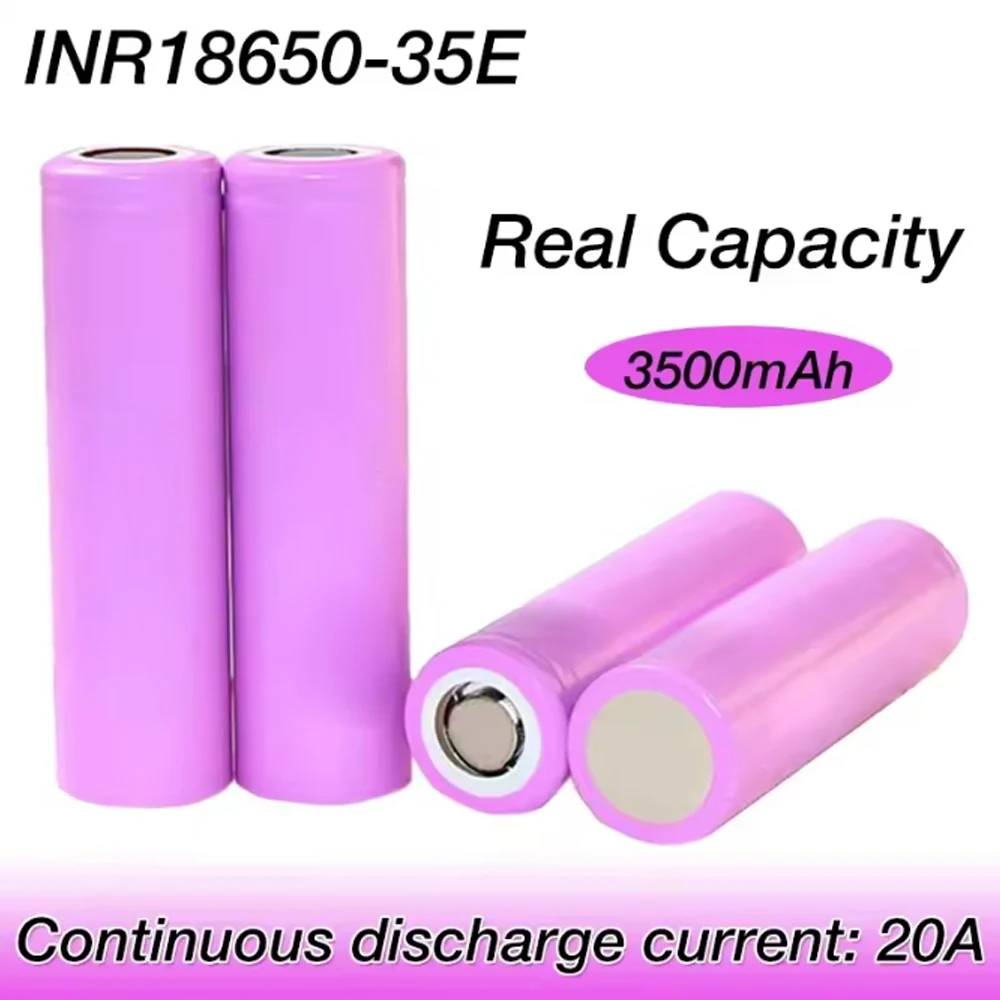 

2025 New 18650 Lithium-ionBattery 3500mAh 20A Discharge INR18650 35E 3.7V Flashlight Battery Electronic Cigarette Batter