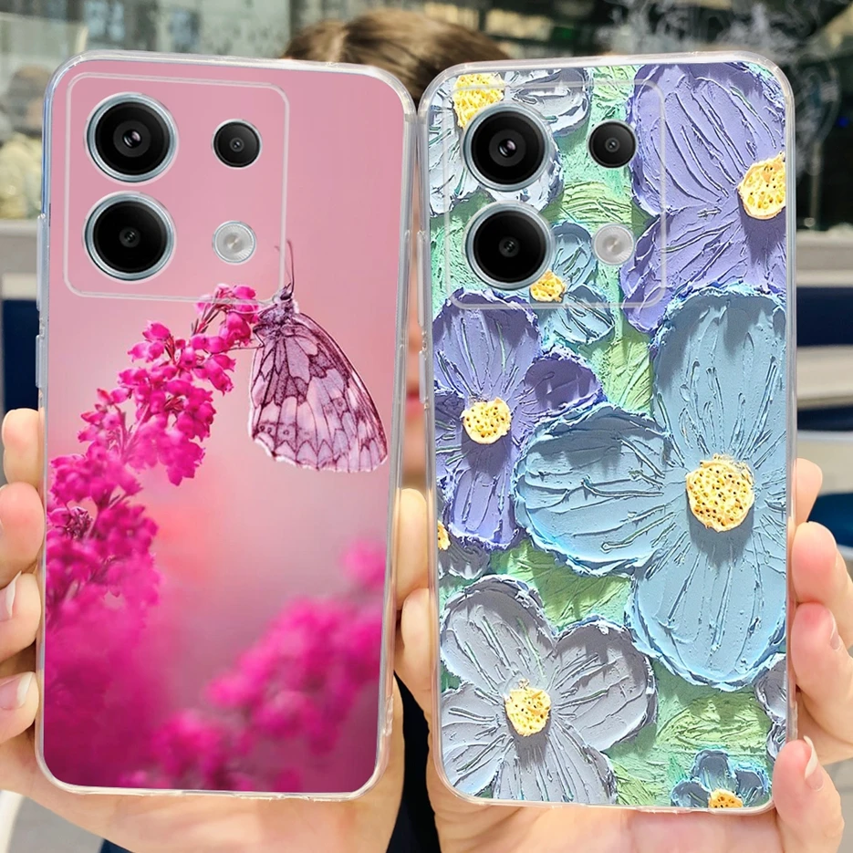For Xiaomi Poco X6 5G Case Luxury Painted Cover Clear Silicone Phone Case For Xiaomi Poco X6 Pro PocoX6 X6Pro Soft Fundas Bumper