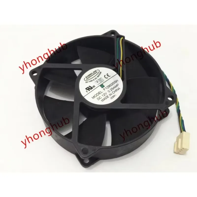 

Вентилятор охлаждения Everflow F129025SH DC 12V 0.25A 90x90x25мм, 4-проводной