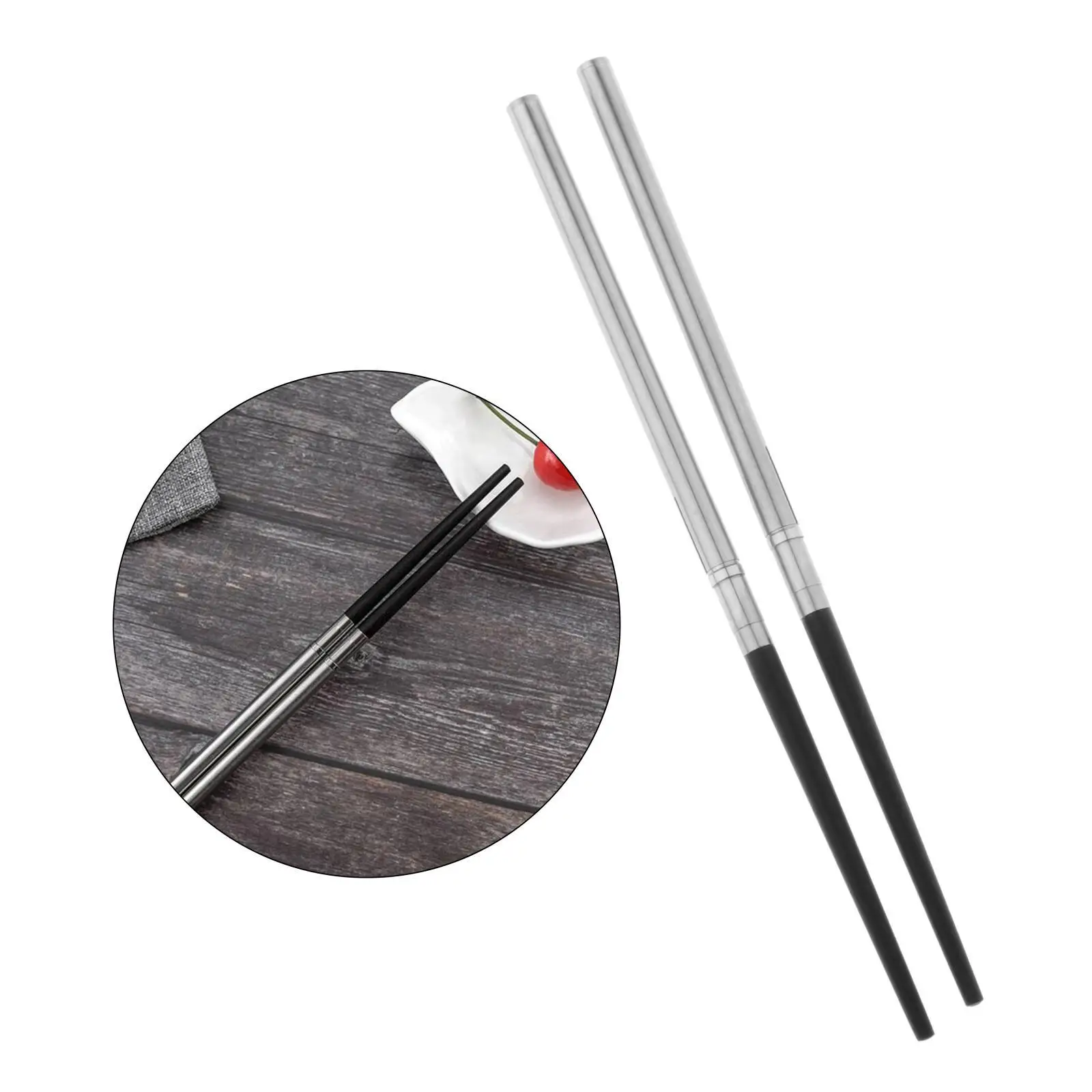 Foldable Chopsticks with Carrying Case, Carabiner (1 Pair) for Camping view 5