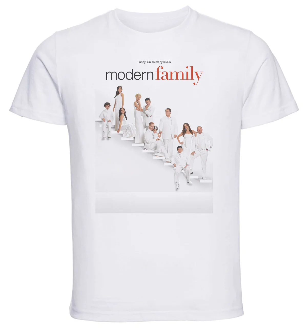 T-shirt Unisex White Modern Family Season 3 Playbill