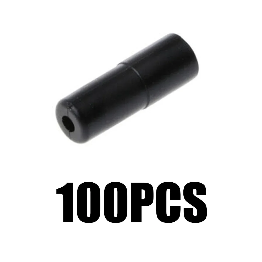 

100Pcs bike Enhanced Protection Black Brake Cable End Cap 5mm Mountain Bike accessories for-Durable Brake Cable Housing Ferrules