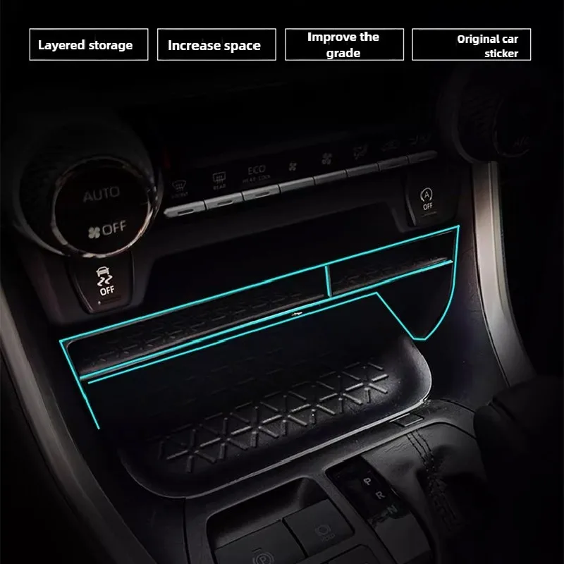 لتويوتا RAV4 XA50 2019 ~ 2025 RAV 4 الهجين سيارة مركز وحدة التحكم لوحة القيادة درج منظم مسند الذراع صندوق تخزين الملحقات الداخلية