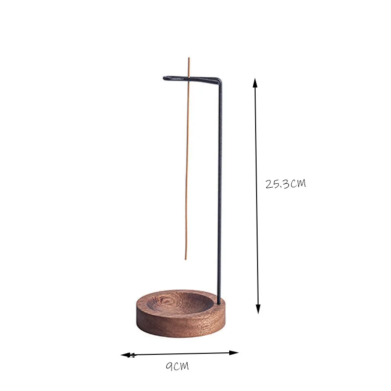 Creative Upside Down Incense Burner Incense Stick Holder Wooden Round Incense Tray Ornament Bedroom Home Yoga Decoration Crafts view 5