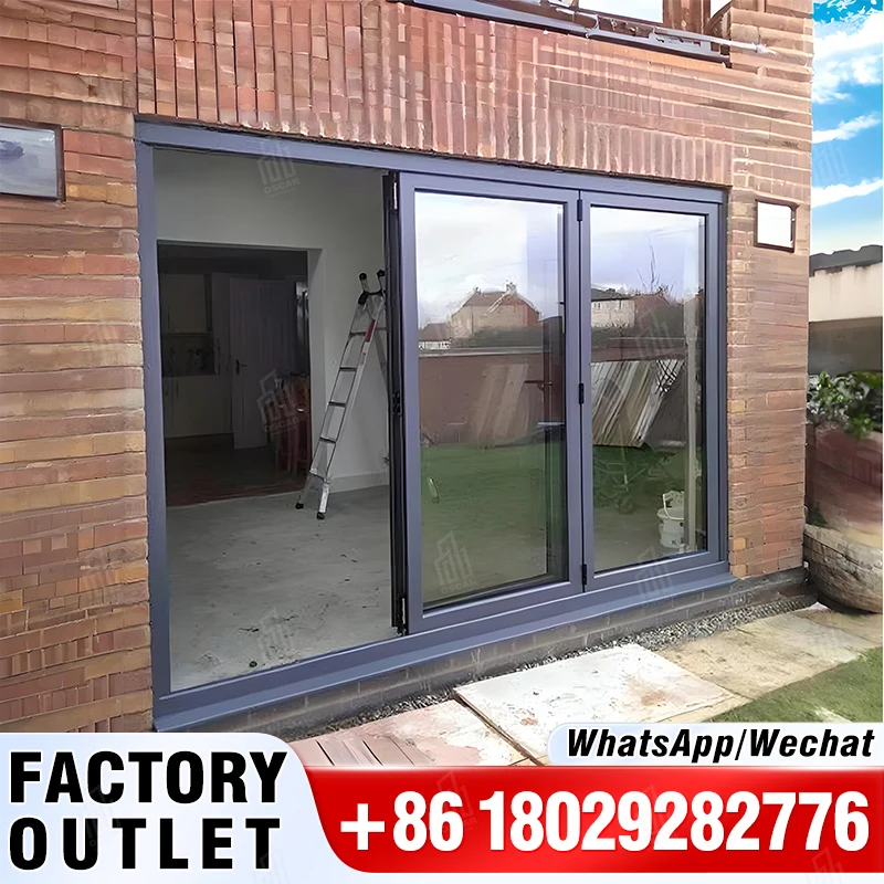 As2047 Australische Grote Schuifpatio Exterieur Aluminium Schuifdeur Dubbele Glazuur Schuifdeuren Outdoor Glazen Schuifdeur