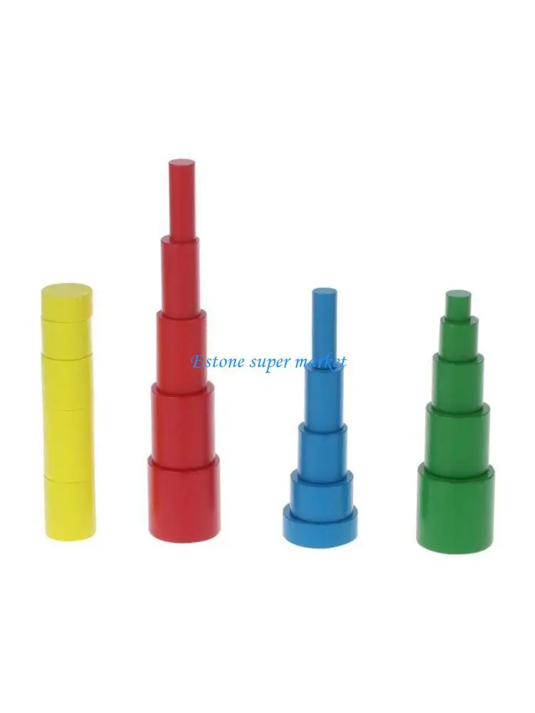 090B Wooden Cylinders Educational Kids Children Early Teaching Gift