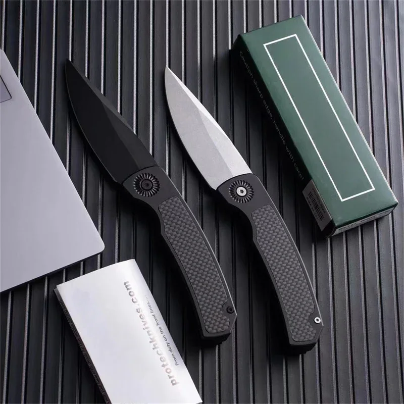 Outdoor folding knife High quality T6 aluminum inset carbon fiber handle camping survival portable multi-purpose EDC tool