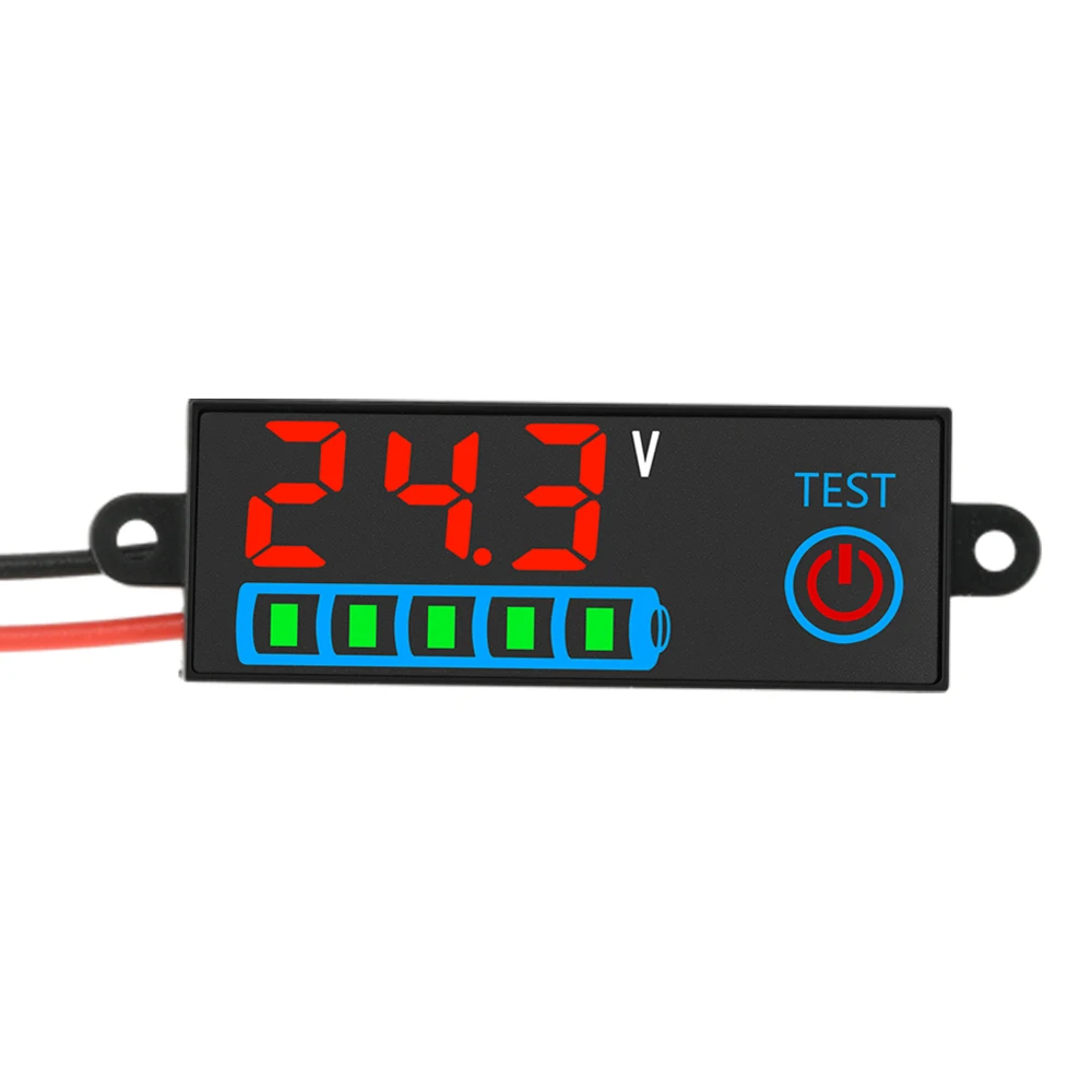 Universal Battery Charge Indicator Panel LED Indicator Voltage Charge Indicator For Acid Battery Lithium Battery DC 7-55V 3S~14S